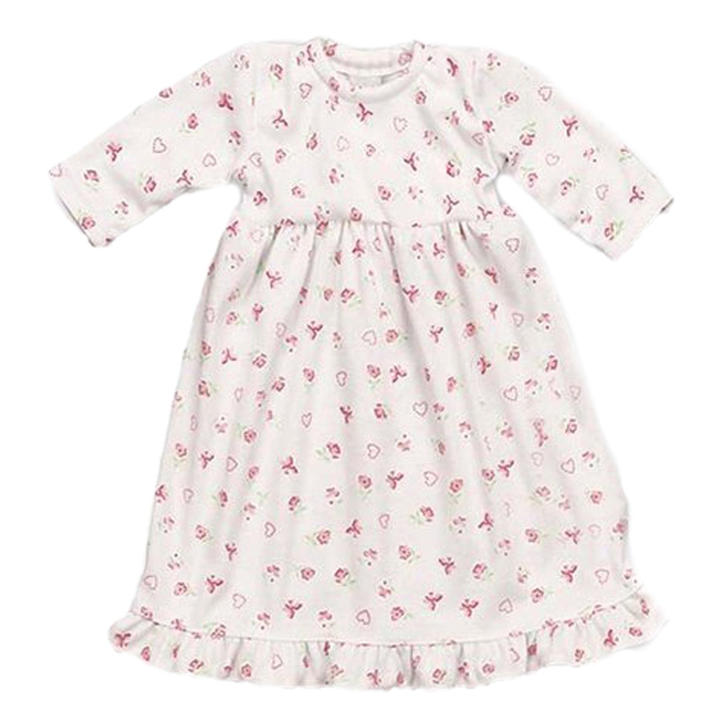 Baby Dolls Clothing, 18 Inch Doll Classic Floral Print Long Nightdress/Nightgown