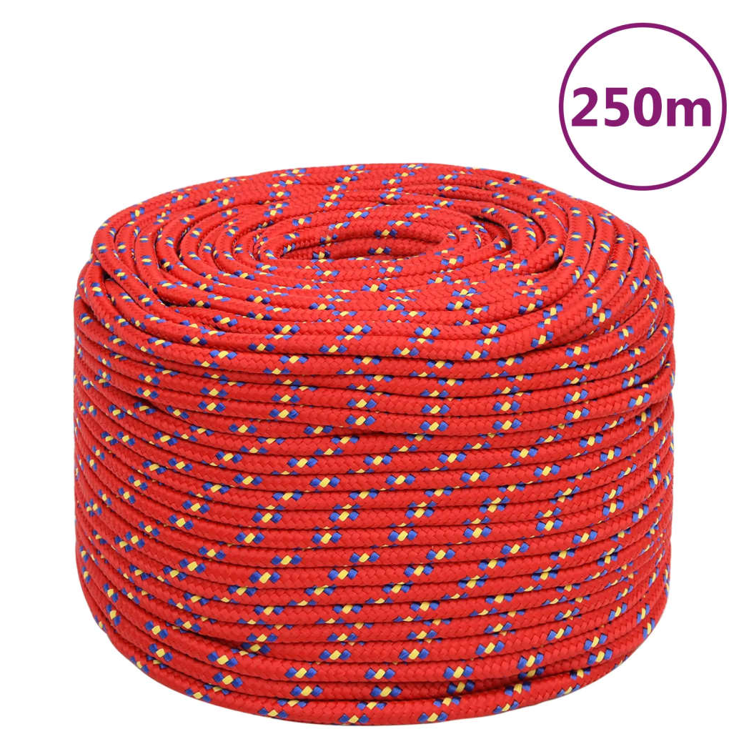 Boat Rope Red 8 mm 250 m Polypropylene