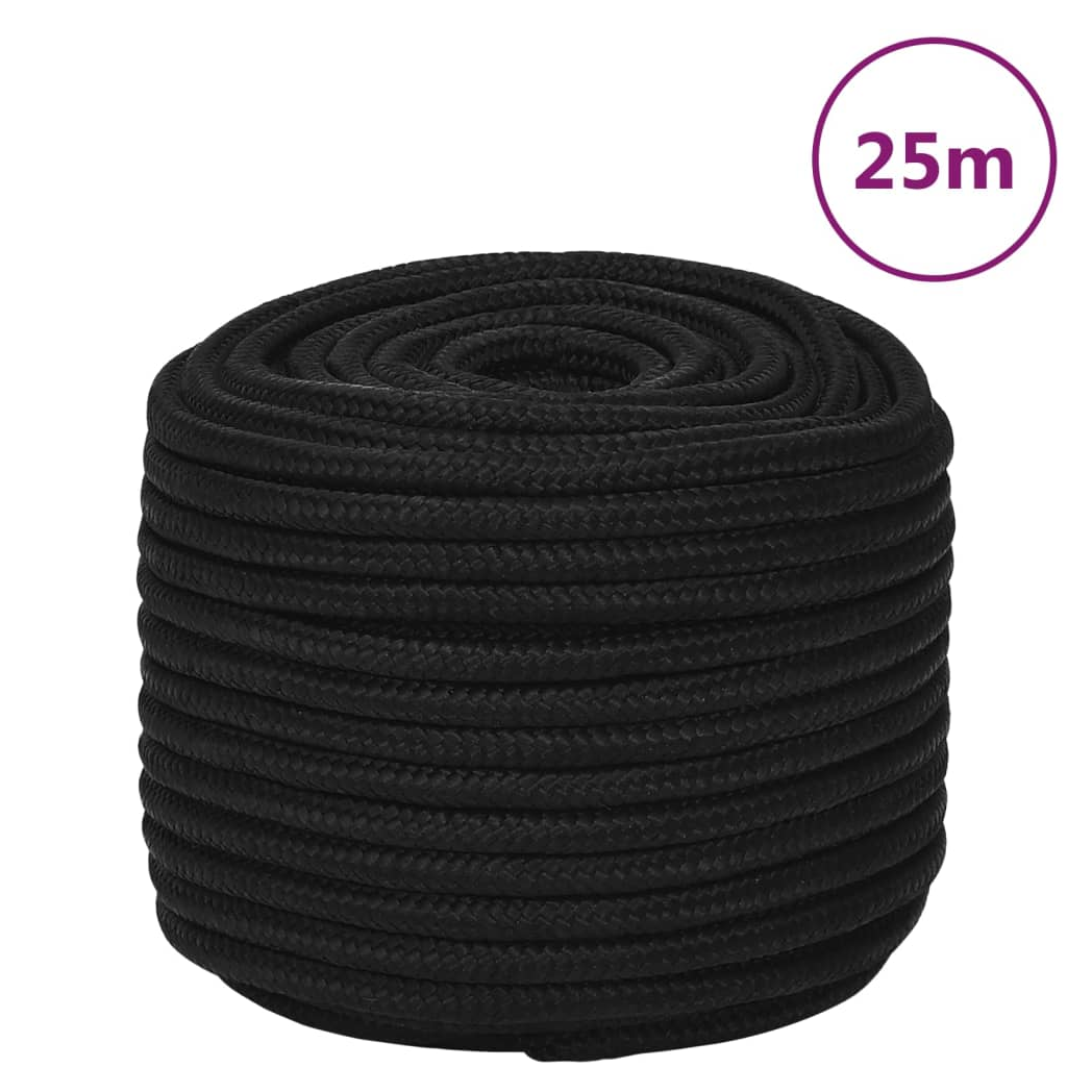 Work Rope Black 14 mm 25 m Polyester