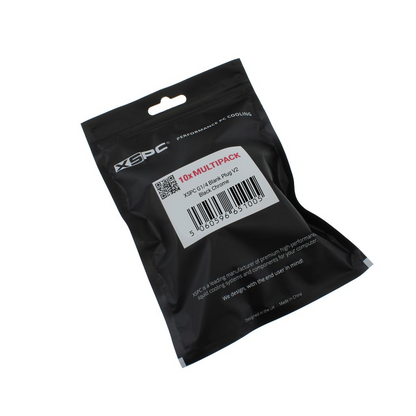 XSPC G1/4 Blank Plug V2 - Black Chrome (10 Pack)