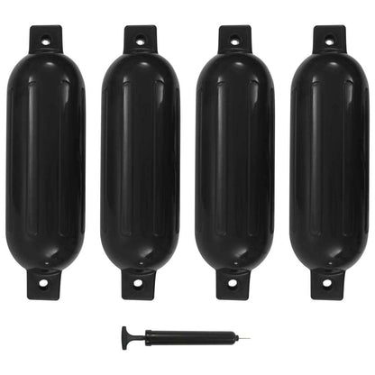 Boat Fender 4 pcs Black 51x14 cm PVC