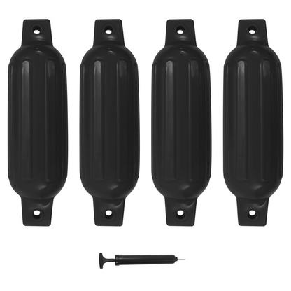 Boat Fender 4 pcs Black 41x11.5 cm PVC