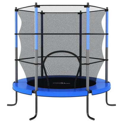 Trampoline with Safety Net Round 140x160 cm Blue