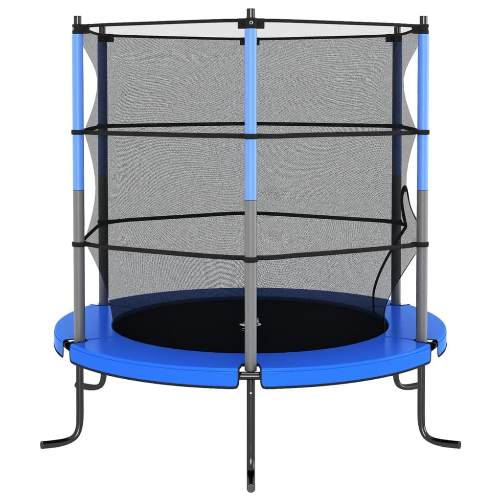 Trampoline with Safety Net Round 140x160 cm Blue