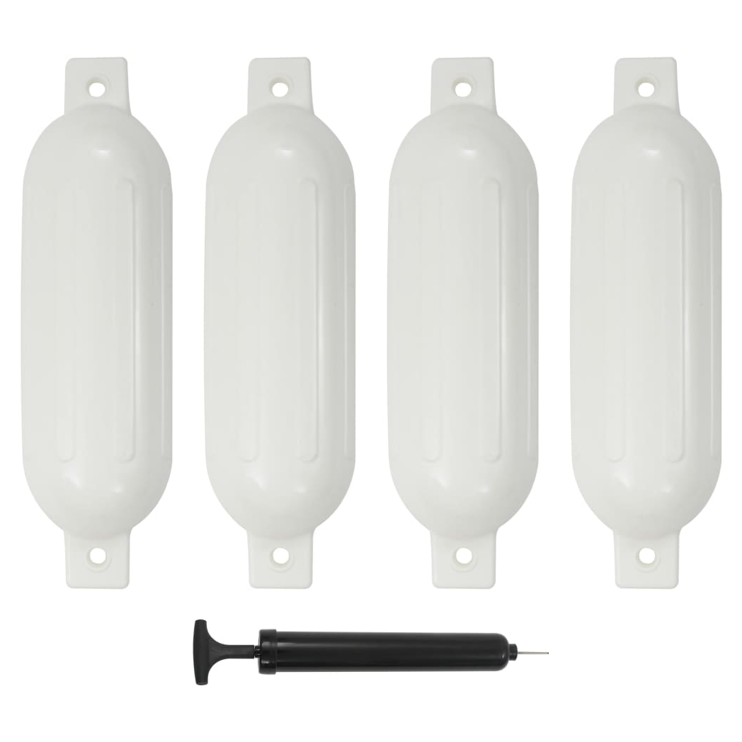 Boat Fender 4 pcs White 51x14 cm PVC