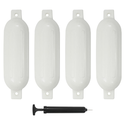 Boat Fender 4 pcs White 51x14 cm PVC