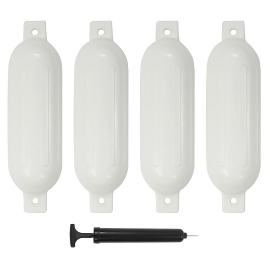 Boat Fender 4 pcs White 51x14 cm PVC