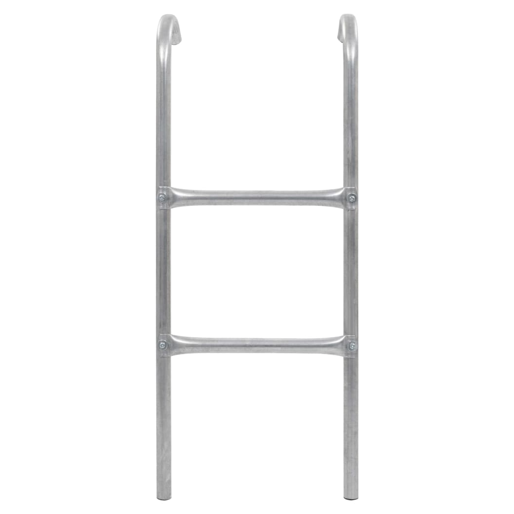 2-Step Trampoline Ladder Steel Silver 72 cm