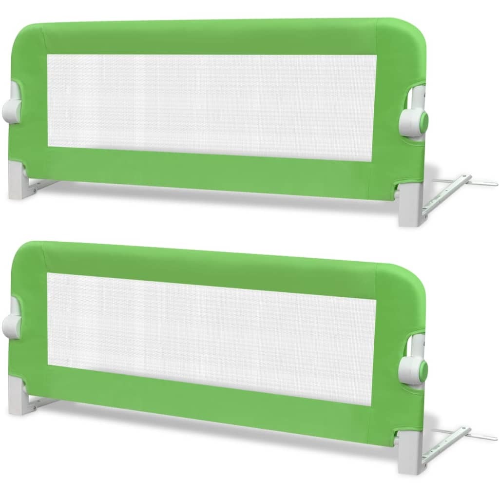 Toddler Safety Bed Rail 2 pcs Green 102x42 cm