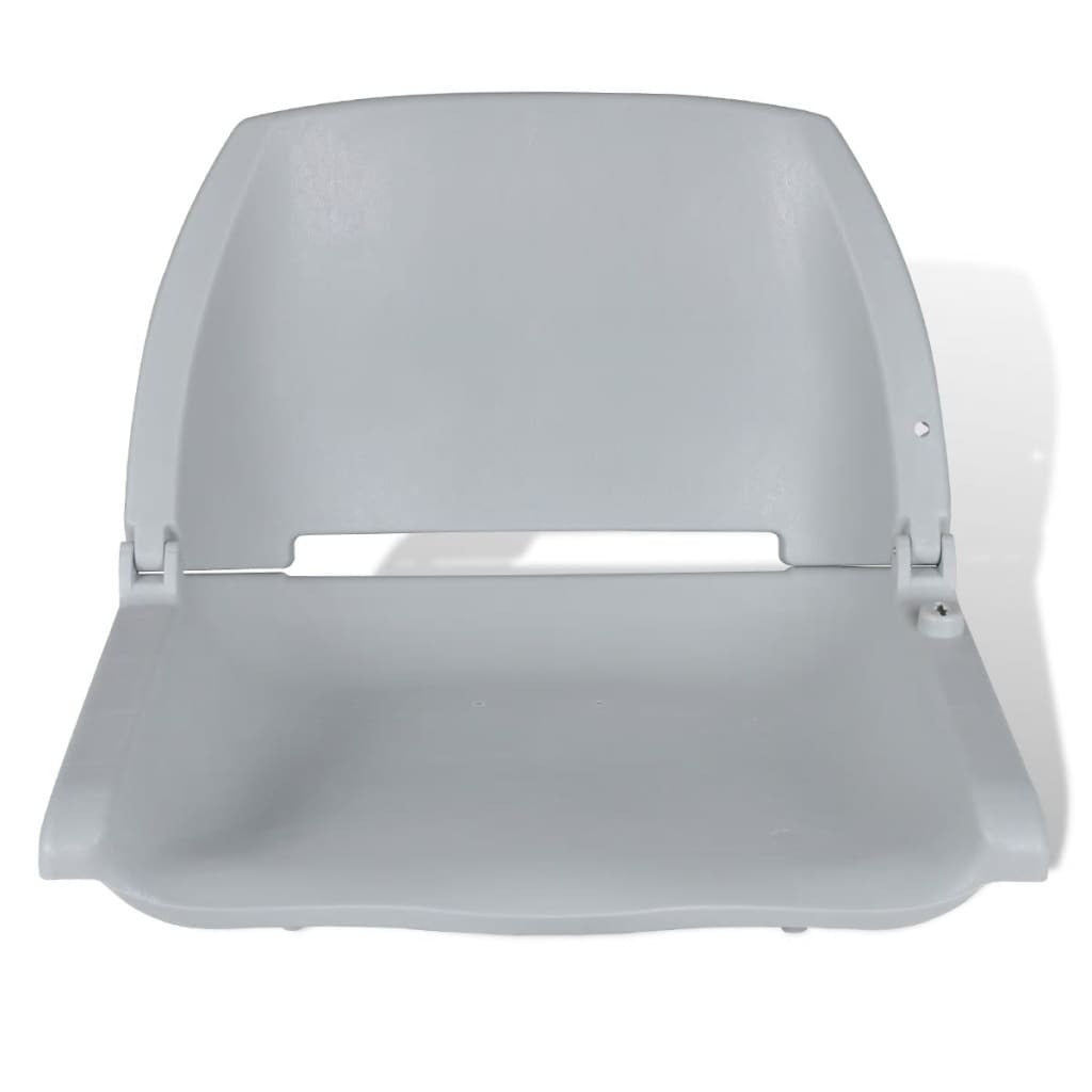 Boat Seat Foldable Backrest No Pillow Grey 41 x 51 x 48 cm