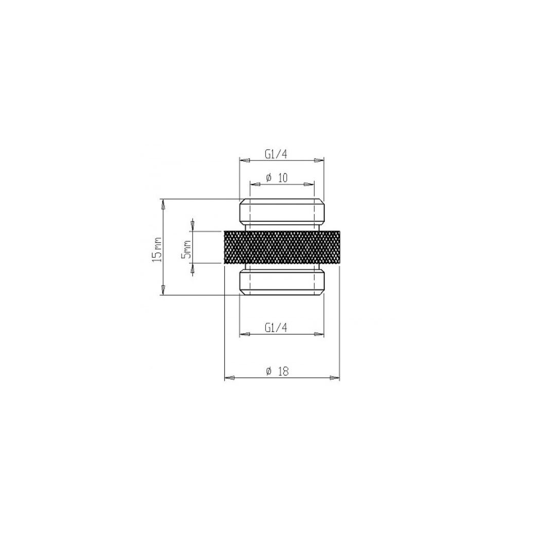 XSPC G1/4 5mm Male to Male Fitting - Chrome