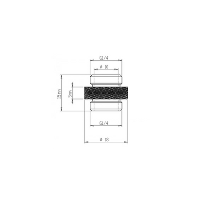 XSPC G1/4 5mm Male to Male Fitting - Chrome