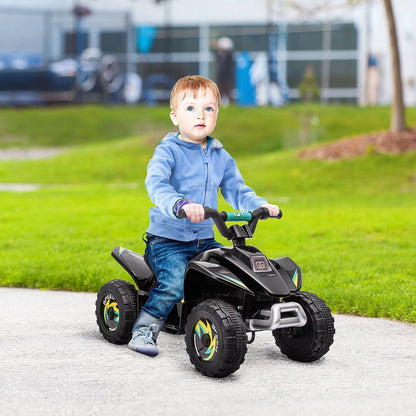 6V Kids Electric Ride on Car with Big Wheels 18-36 Months Toddlers Black