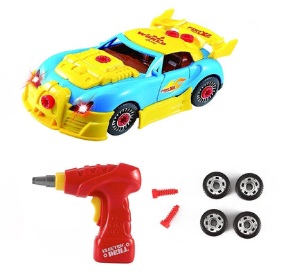 SOKA 30 PC Racing Car Take-A-Part Toy for Kids with Tool Drill Light & Sound