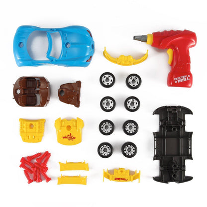 SOKA 30 PC Racing Car Take-A-Part Toy for Kids with Tool Drill Light & Sound