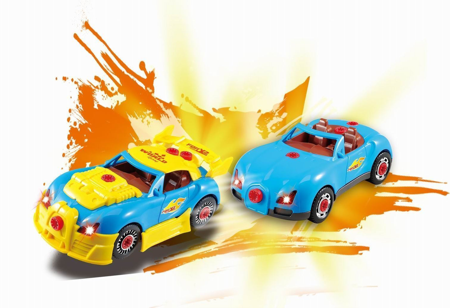 SOKA 30 PC Racing Car Take-A-Part Toy for Kids with Tool Drill Light & Sound