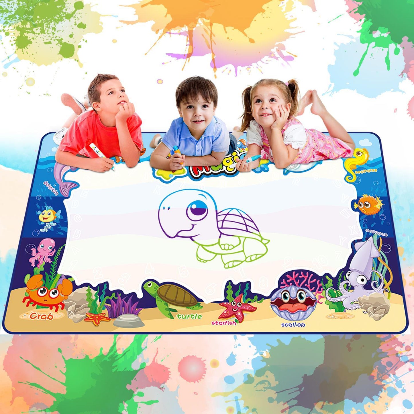 SOKA 150 X 90 cm Large Size Magic Water Aqua Doodle Drawing Mat, Handwriting Toy