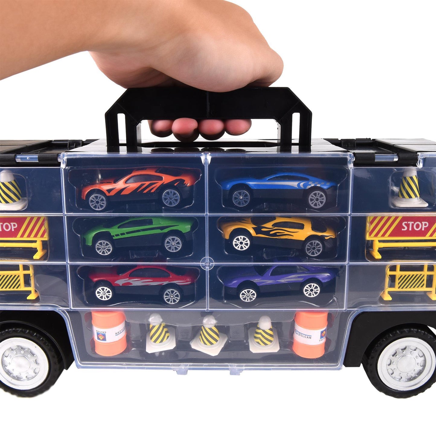 Soka Transport Carrier Truck Toy with 6 Colourful Mini Cars for Boys and Girls