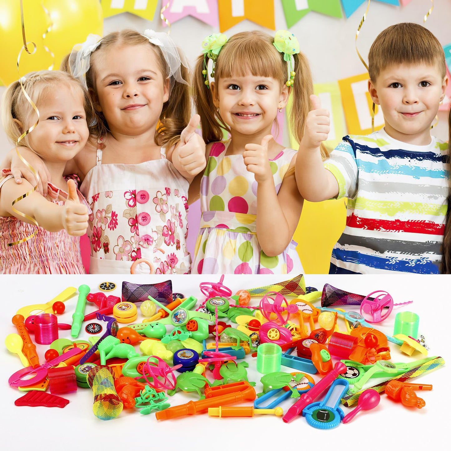 SOKA 100pc Party Bag Filler Toys Favours Prizes Birthday Loot Pinata Fillers