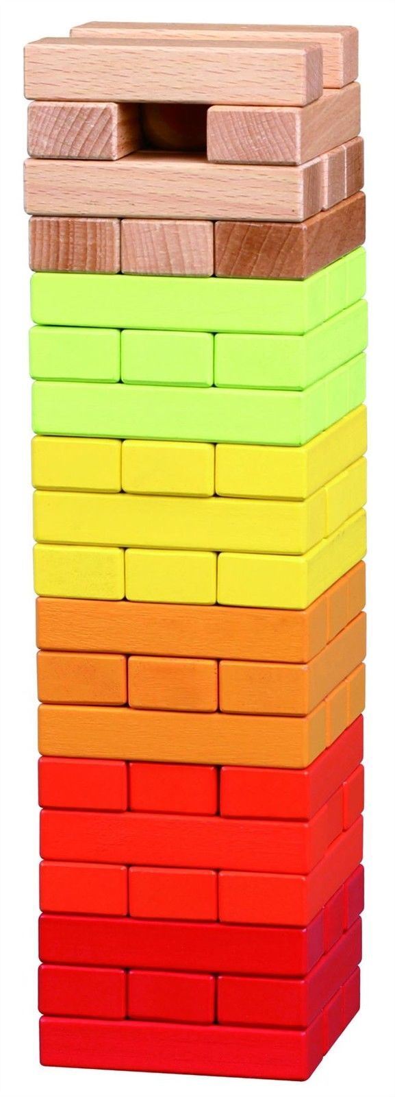 Lelin 56PC Wooden Stacking Tumbling Tower Block Game For Children Kids