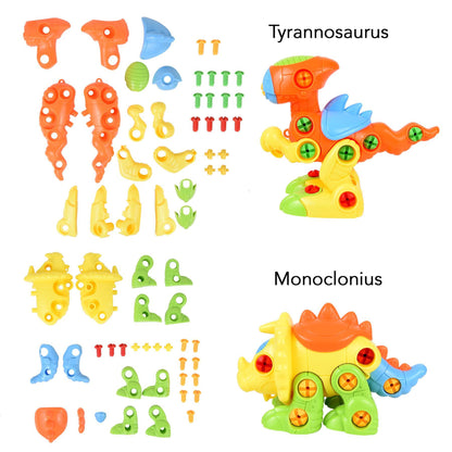 Soka Assemble Your Own Dinosaurs Toy Construction Set - Orange and Yellow