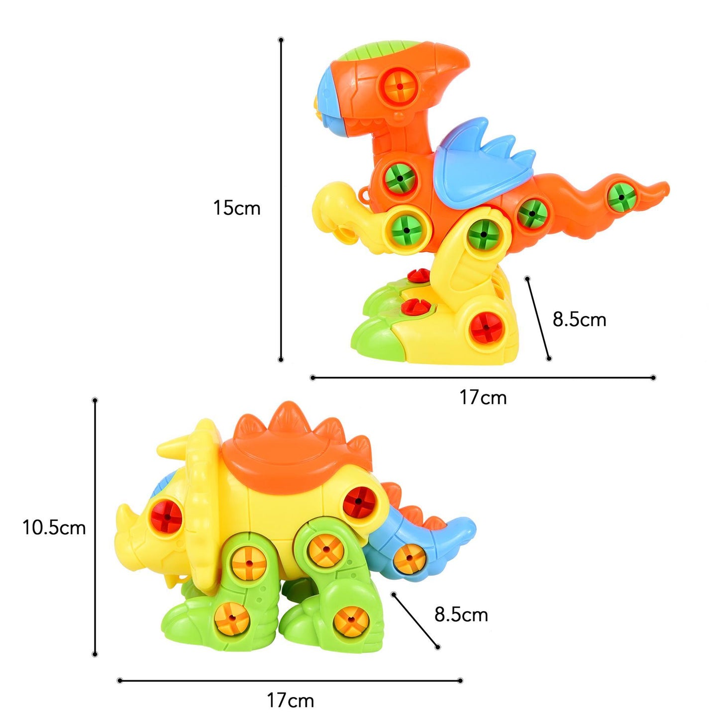 Soka Assemble Your Own Dinosaurs Toy Construction Set - Orange and Yellow