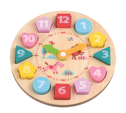 Lelin Learning Clock Teaching Hours Animals Educational Toy For Toddlers Kids