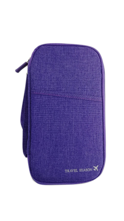 Travel Passport Document Holder Travel Wallet Organiser- Purple