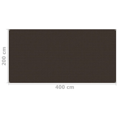 Tent Carpet 200x400 cm Brown