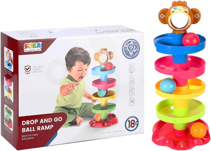 SOKA Drop and Go Ball Ramp 5 Layer Swirling Tower Baby Early Educational Toy