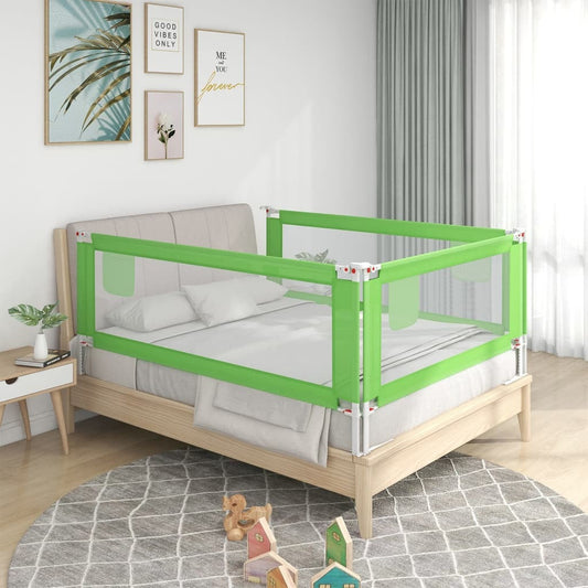 Toddler Safety Bed Rail Green 90x25 cm Fabric