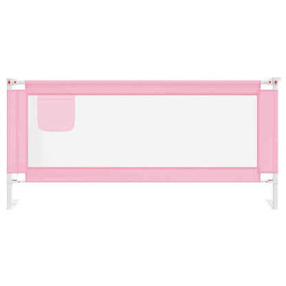 Toddler Safety Bed Rail Pink 200x25 cm Fabric