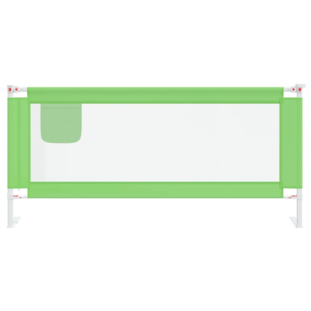 Toddler Safety Bed Rail Green 200x25 cm Fabric