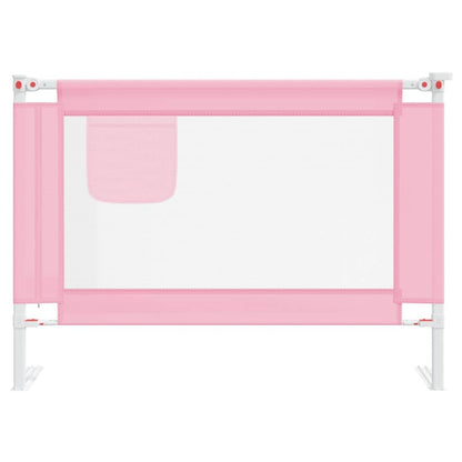 Toddler Safety Bed Rail Pink 90x25 cm Fabric