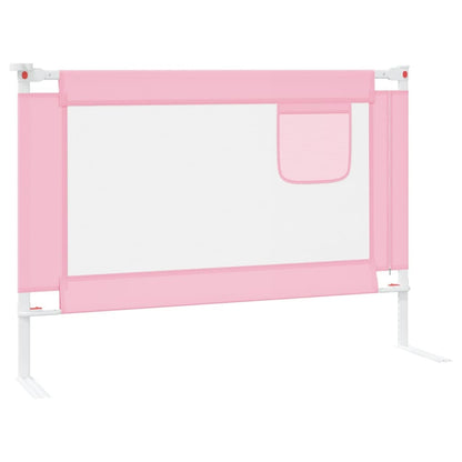 Toddler Safety Bed Rail Pink 90x25 cm Fabric