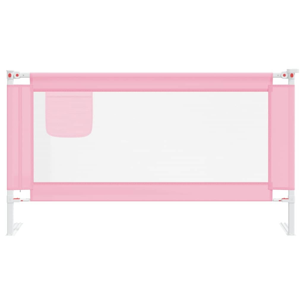 Toddler Safety Bed Rail Pink 150x25 cm Fabric