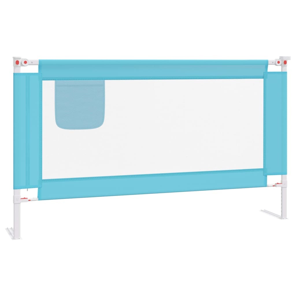 Toddler Safety Bed Rail Blue 140x25 cm Fabric