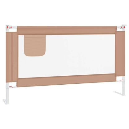 Toddler Safety Bed Rail Taupe 140x25 cm Fabric