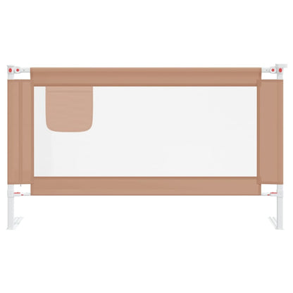 Toddler Safety Bed Rail Taupe 140x25 cm Fabric