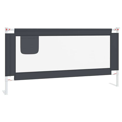 Toddler Safety Bed Rail Dark Grey 180x25 cm Fabric