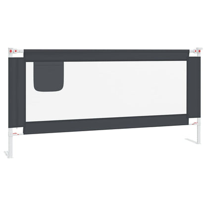 Toddler Safety Bed Rail Dark Grey 190x25 cm Fabric