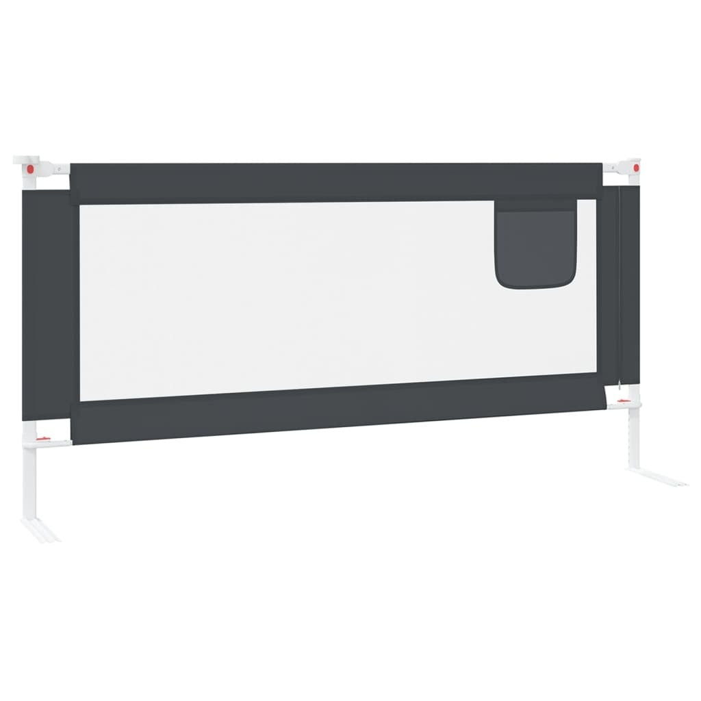 Toddler Safety Bed Rail Dark Grey 190x25 cm Fabric