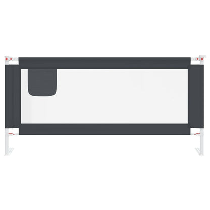 Toddler Safety Bed Rail Dark Grey 190x25 cm Fabric