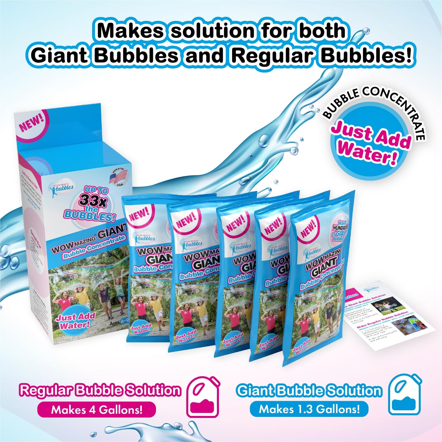 WOWmazing Giant Bubble Concentrate Solution 5-Pack