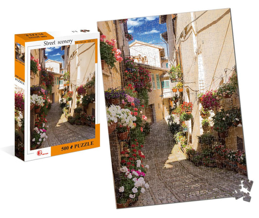 Street Scenery Village Street 500 Piece Jigsaw Puzzle