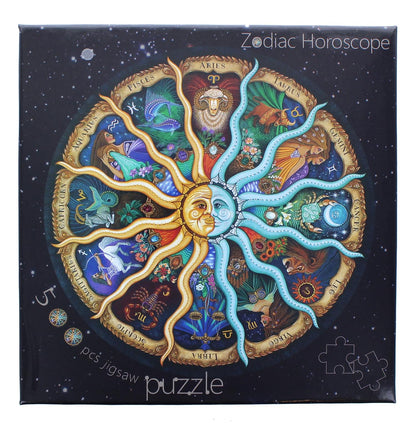 Zodiac Horoscope 500 Piece Round Jigsaw Puzzle