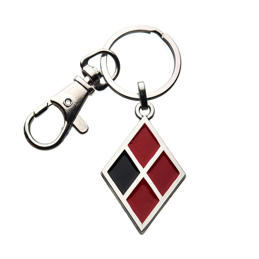 Birds of Prey Harley Quinn Diamond Logo Enamel Keychain