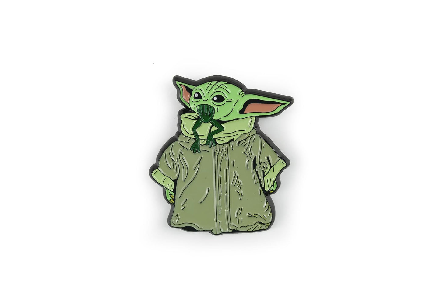 Star Wars: The Mandalorian The Child Baby Yoda Pin § Baby Yoda Eats A Frog