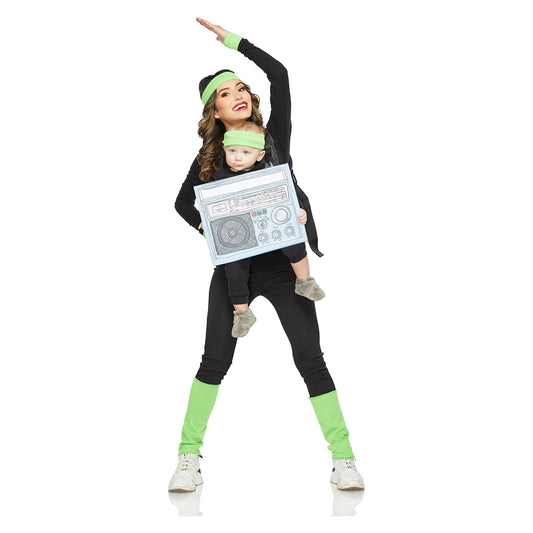 Gym Instructor & Boombox Baby & Me Costume