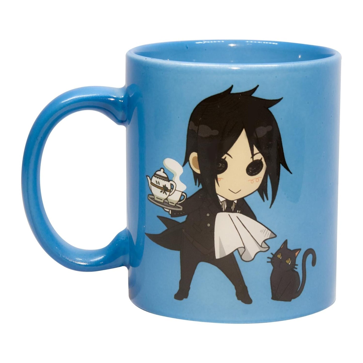 Black Butler Mug § Black Butler Chibi Sebastian and Cat Coffee Mug